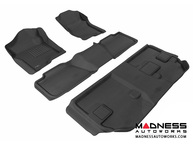 Chevrolet Suburban Floor Mats (Set of 4) - Black by 3D MAXpider (2007-2014)